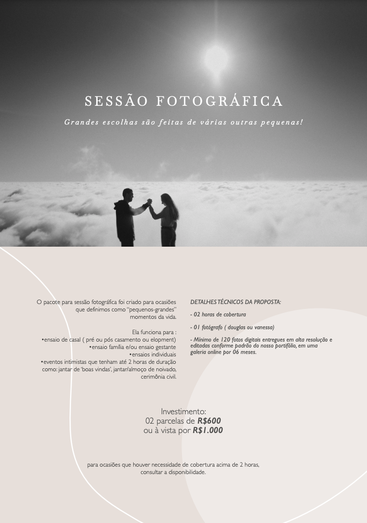 Foto Investimento - Sessão Fotográfica Foto Investimento - Sessão Fotográfica - Imagem 4